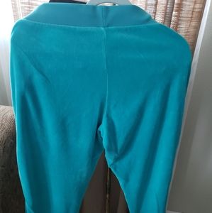 Juicy Couture Teal Velour track pants